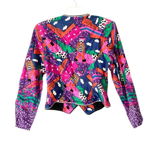 Vintage Roberto Dei Como Italy 2 Piece Suit Set Blazer Skirt Dog Gondolier 10 - Picture 5 of 11